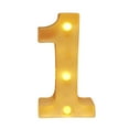thumbnail image 1 of LED Letter Light, Battery Powered Sign Lamp, for Bedroom Ornament, Indoor Ambient Light, Party Layout and Household Display, by Cosmug, Number 1, 1 of 4