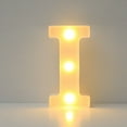thumbnail image 1 of LED Letter Lights under 5! CQCYD Alphabet LED Letter Lights, White Plastic Light Up Letters for Standing or Hanging, Decorative Night Light for Home Party, 1 of 3