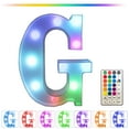thumbnail image 1 of LED Letter Lights under $5! CQCYD LED Marquee Letter Lights, Color Changing Alphabet Signs with Remote, Battery USB Powered Home Decor, Party Wedding Bar Decoration, 1 of 8