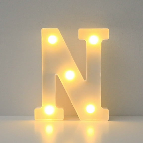 LED Letter Lights Alphabet, Battery Powered String Lights for Wall, A Z Letter Lamp for Birthday Party, Alphabet Marquee Sign for Bedroom Home，1-Pack
