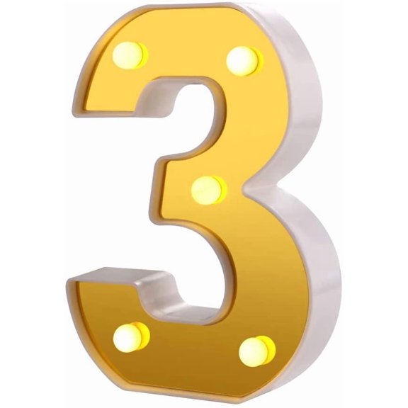 LED Letter Lights- Alphabet Marquee Letters Sign LED Marquee Number Lights Sign For Night Light Gold.