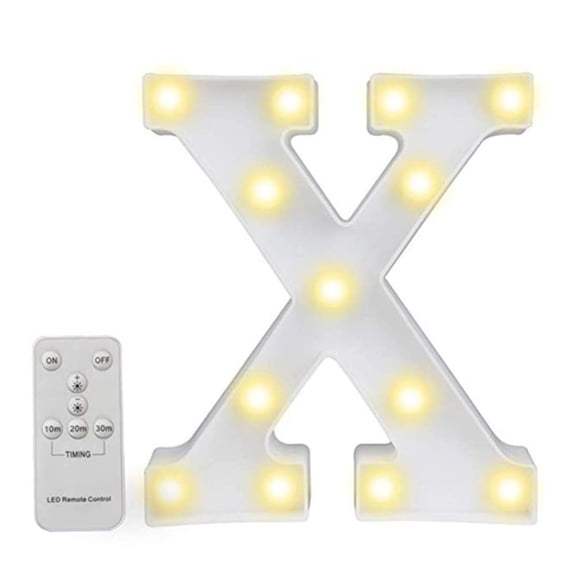 LED Letter Lights- Alphabet Marquee Letters Sign LED Marquee Number Lights Sign With Remote Warm White.