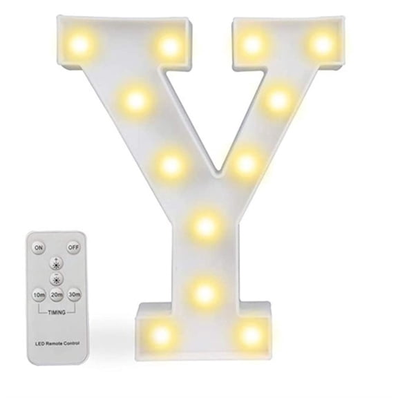LED Letter Lights- Alphabet Marquee Letters Sign LED Marquee Number Lights Sign With Remote Warm White.