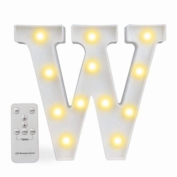 LED Letter Lights- Alphabet Marquee Letters Sign LED Marquee Number Lights Sign With Remote Warm White.