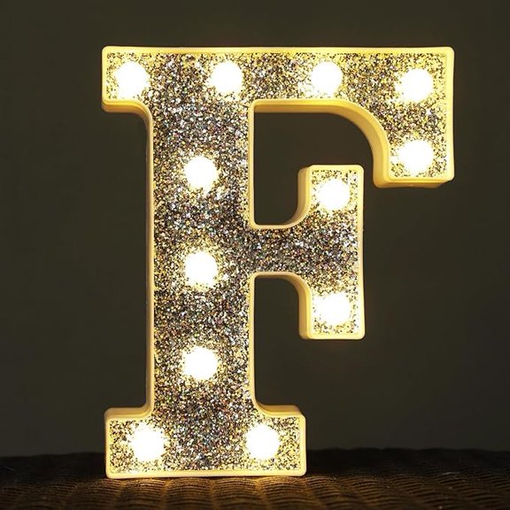 LED Letter Lights, Alphabet Marquee Letters Sign LED Marquee Number Lights Sign for Night Light