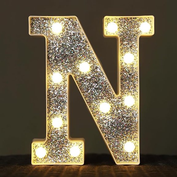 LED Letter Lights, Alphabet Marquee Letters Sign LED Marquee Number Lights Sign for Night Light