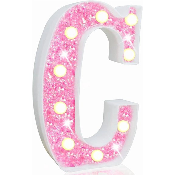 LED Letter Lights, Alphabet Marquee Letters Sign LED Marquee Number Lights Sign for Night Light