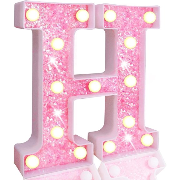 LED Letter Lights, Alphabet Marquee Letters Sign LED Marquee Number Lights Sign for Night Light