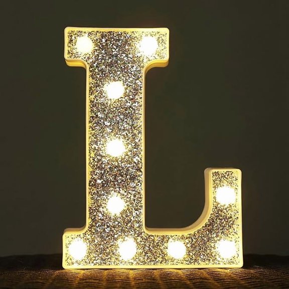 LED Letter Lights, Alphabet Marquee Letters Sign LED Marquee Number Lights Sign for Night Light