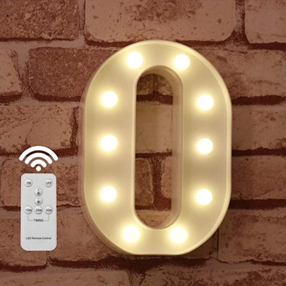 LED Letter Lights, Alphabet Marquee Letters Sign LED Marquee Number Lights Sign with Remote Warm White