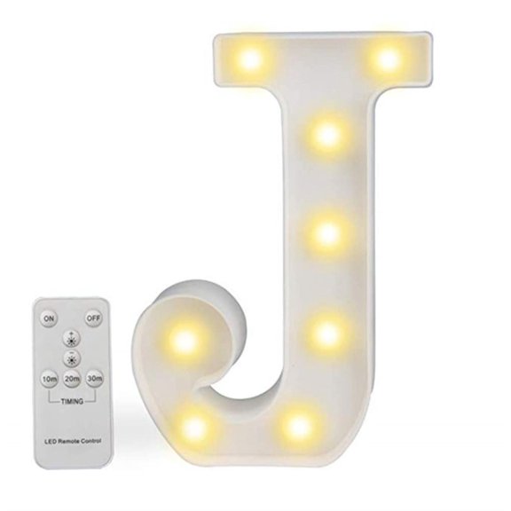 LED Letter Lights, Alphabet Marquee Letters Sign LED Marquee Number Lights Sign with Remote Warm White