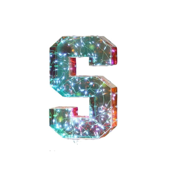 LED Letter Lights, Mirror Finish Alphabet Marquee Light Color Changing Decorative Night Lamp DIY Display, for Birthday Wedding Proposal Bedroom Party Home Decoration