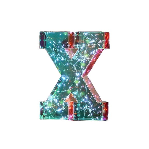 LED Letter Lights, Mirror Finish Alphabet Marquee Light Color Changing Decorative Night Lamp DIY Display, for Birthday Wedding Proposal Bedroom Party Home Decoration