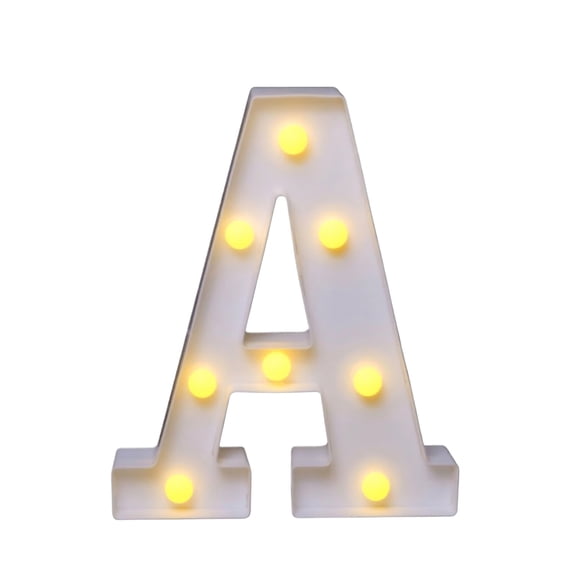 LED Letter Lights Sign, Light Up Alphabet Letter for Home Party Wedding Decoration (A,One Size)