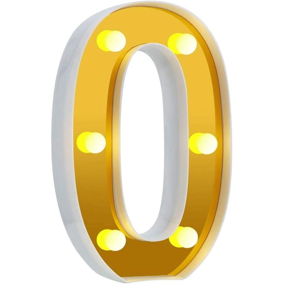 LED Letter Lights Sign Light Up Letters Sign for Night Light Wedding/Birthday Party Battery Powered Christmas Lamp Home Bar Decoration(O)