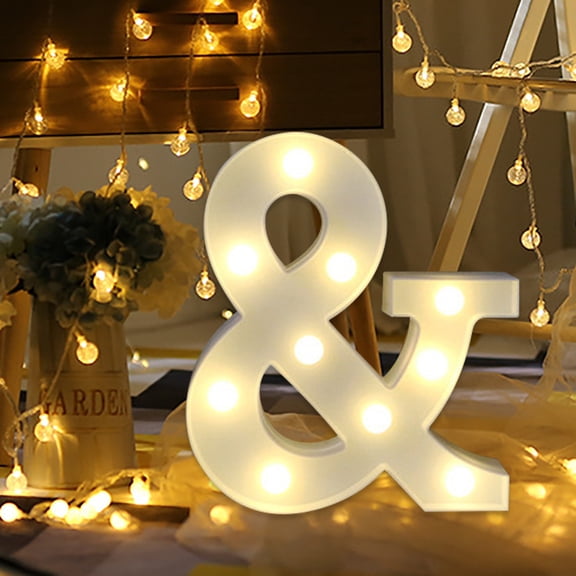 HOARBOEG LED Letter Lights Sign Light Up Letters Sign for Night Light Wedding/Birthday Party Battery Powered Christmas Lamp Home Bar Decoration &