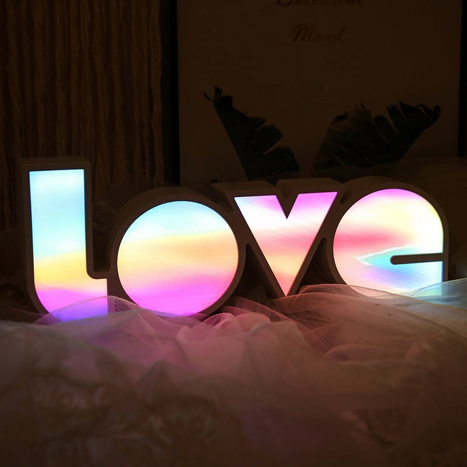LED Letter Lights Sign Light Up Letters Sign for Night Light Wedding