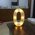 thumbnail image 1 of LED Letter and Number Night Light Battery Operated Glow Signs for Wedding Party Birthday or Festival Decoration Customizable Tabletop Display with Stand(Number 0), 1 of 6