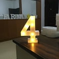 thumbnail image 1 of LED Letter and Number Night Light Battery Operated Glow Signs for Wedding Party Birthday or Festival Decoration Customizable Tabletop Display with Stand(Number 4), 1 of 6