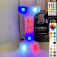 thumbnail image 1 of LED Letters Lights with Remote,Dimmer & Timer,colorful Alphabet Number Sign for Bedroom Wall Decor, Battery Powered Letter Lights for Wedding, Birthday, 1 of 6