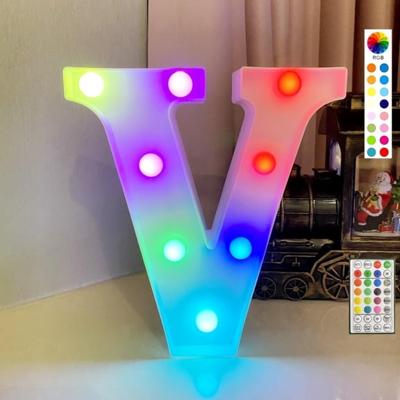 LED Letters Lights with Remote,Dimmer & Timer,colorful Alphabet Number Sign for Bedroom Wall Decor, Battery Powered Letter Lights for Wedding, Birthday