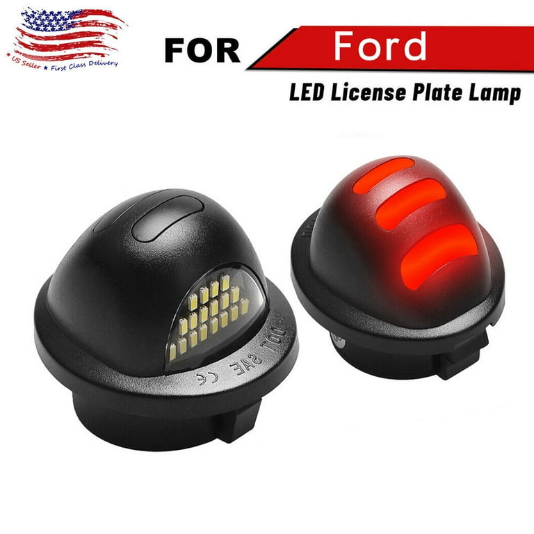 2x LED License Plate Light Tag Lamp Assembly Replacement for Ford F150 F250  F350 - Car Lighting