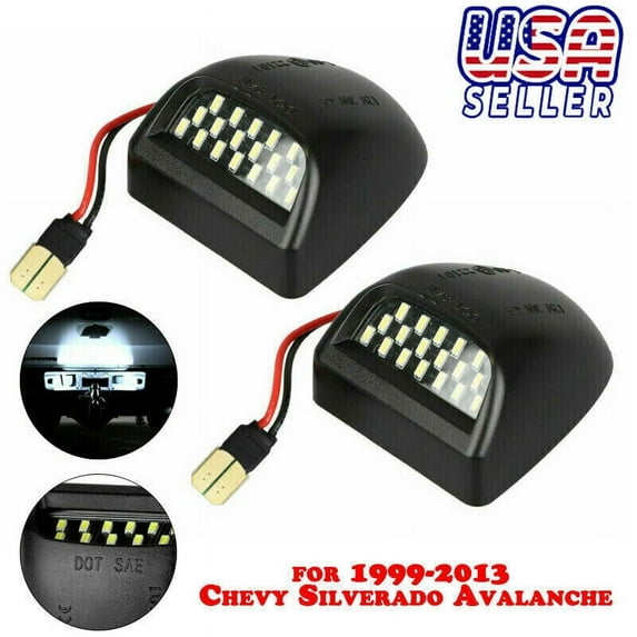 LED License Plate Light Lamp For 1999-2013 Chevy Silverado Avalanche Bright SMD