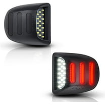 LED License Plate Light with Red OLED Neon Tube Rear Bumper Tag Lamp Assembly Replacement Compatible with Cadillac Escalade Chevy Silverado Tahoe GMC Sierra 1500 2500 3500 Yukon XL, Pack of 2