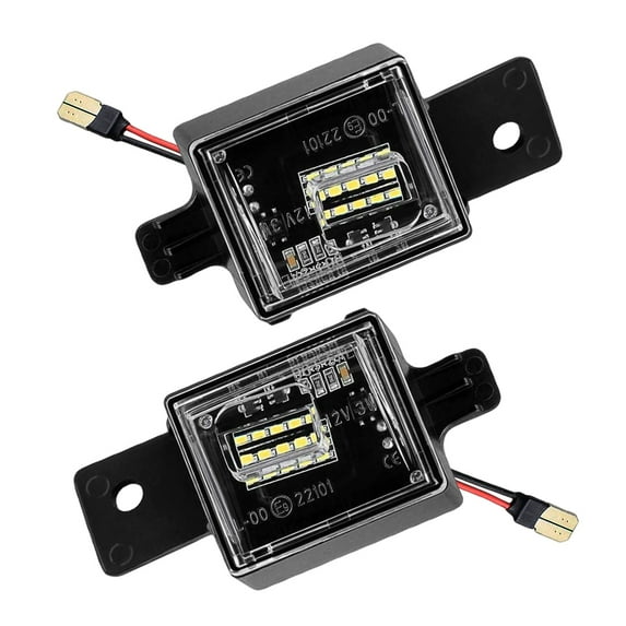 LED License Plate Light Tag Lamp Assembly Replacement For 2014-2020 Chevy Silverado GMC Sierra, DC12V 6000K White, Pack of 2