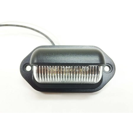 LED License Plate Light for Trailer RV Truck Interior Step Light, Black- 24036