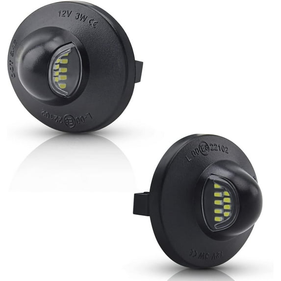 LED License Plate Lights Bright White Rear Bumper Tag Lamp Assembly Replacement Compatible with Ford F150 F250 F350 Super Duty Bronco Ranger Explorer Excursion Truck Pickup, Pack of 2