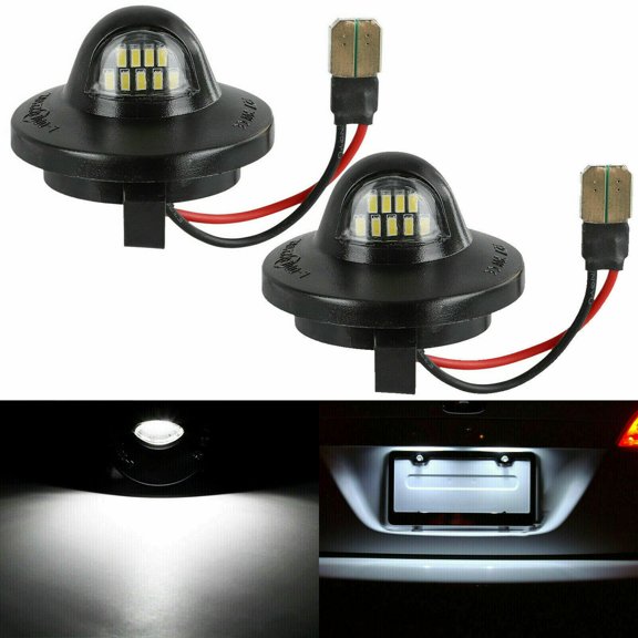 LED License Plate Lights Bright White Rear Bumper Tag Lamp Assembly Replacement Compatible with Ford F150 F250 F350 Super Duty Bronco Ranger Explorer Excursion Truck Pickup, Pack of 2