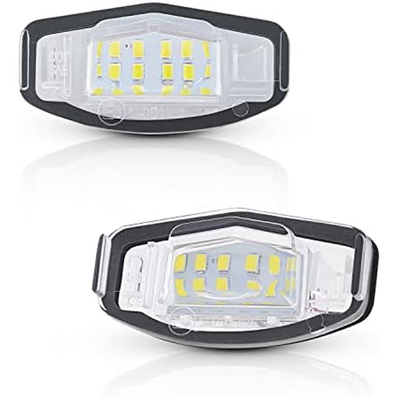 LED License Plate Lights Bright White Tag Lamp Assembly Replacement Compatible with Honda Accord Sedan Odyssey Civic Pilot & Acura MDX TSX TL ILX RDX RL, Pack of 2