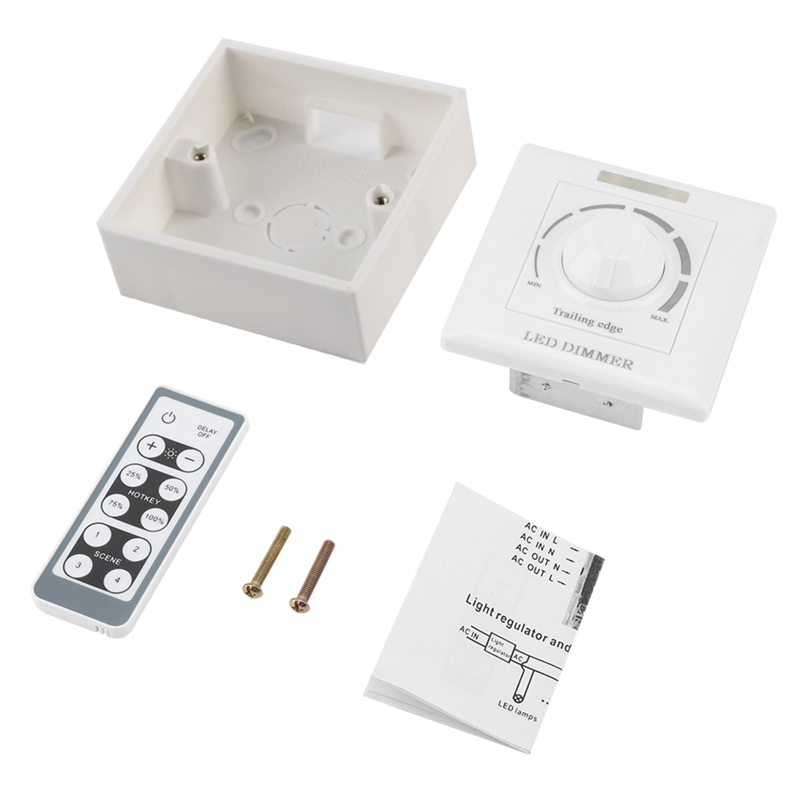 LED Light Adjustable Dimmer Switch Brightness Control IR Remote ...