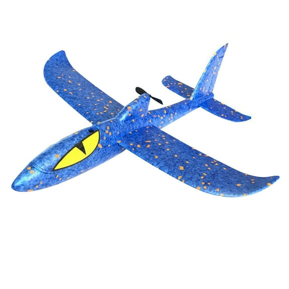 LED Light Airplane, Large Throwing Foam Plane, 2 Flight Mode Glider Plane,Flying Toy for K-i-ds Outdoor Sport Toys Birthday Party Favors Foam Airplane Blue