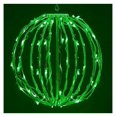 thumbnail image 1 of LED Light Ball - 12 inch Foldable Sphere - Christmas Lights, Outdoor Decor, Hanging Globe Light - White Frame/Green String Lights, 1 of 2