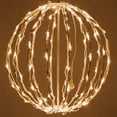 thumbnail image 1 of LED Light Ball - Indoor/Outdoor Christmas Light Balls, Light Spheres Outdoor/Sphere Light Fold Flat Metal Frame (16", White Frame/Warm White Lights), 1 of 9