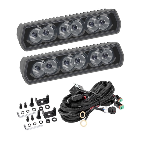 6 Inch 120W LED Spot Beam, Fog Work Light Light Bar Fits Truck, SUV, ATV, Boat 2 Pieces