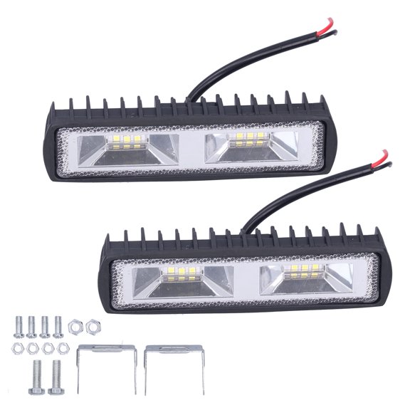 LED Light Bar, Car Spot Lamp 1000LM Headlight 2pcs 12LEDs 36W For Motorcycle Truck Boat