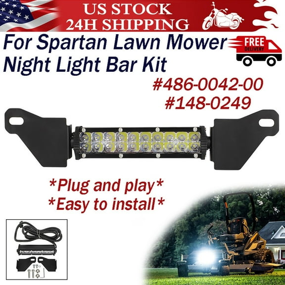LED Light Bar Kit for Spartan Mowers 486-0042-00 & 148-0249 Plug-Play w/Bracket