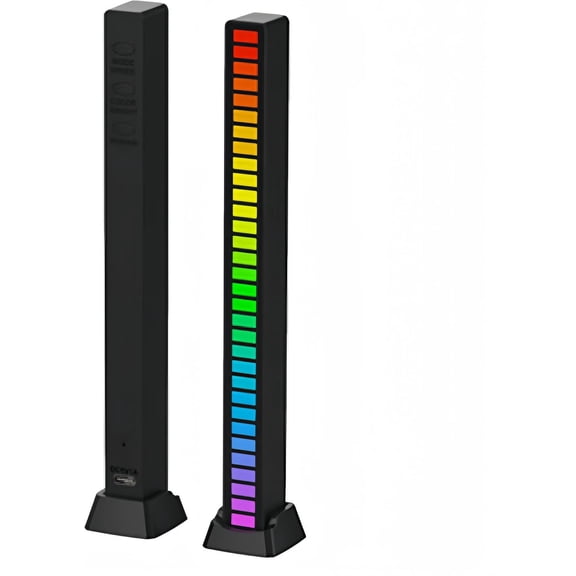 LED Light Bar, Sound Activated RGB Light Bar, Music Sync RGB LED Lights Bars, Colorful Visual Effects, Lights That Sync with Music for Home Party Bar Wedding
