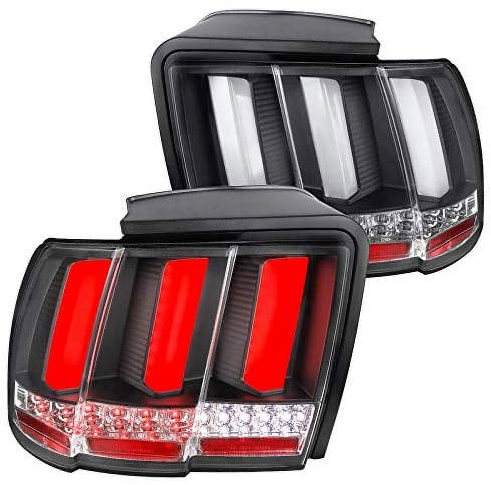 Helix By TA Black Housing LED Tail Lights For 14-17 GMC Sierra - Clear Lens With Red LED Bar