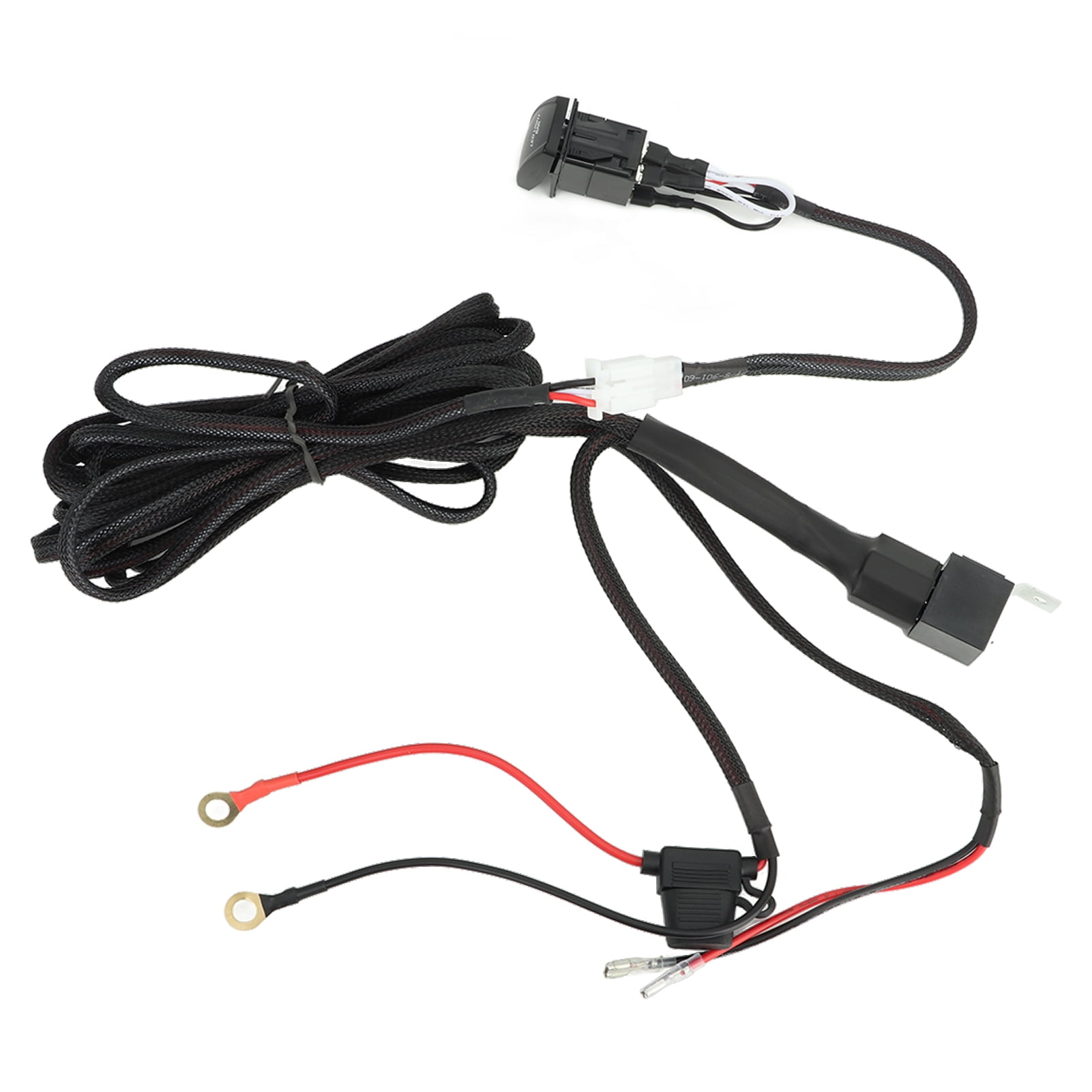 LED Light Bar Wiring Harness, Sensitive 12V 0 To 240W 16 Gauge Wires Bend Overcurrent Protection
