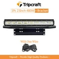 LED Light Bar with 23" Front Bumper Bull Bar Number Plate Holder For