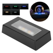 LED Light Base for Crystal 3D Cube Glass Art, Colorful Lighted Rectangular Stand for Display Plate, USB Charge Multicolor Light Pedestal Display Box Show Stand Without Crystal Ball