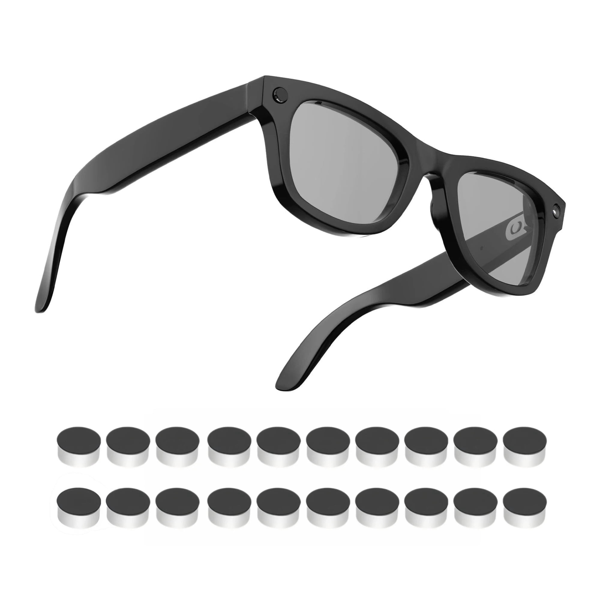 LED Light Blocking Stickers Compatible with Ray-Ban Meta Gen 2 Wayfarer/Skyler/Headliner/Oakley Meta HSTN, Blackout LED Covers, Low-Tack Restickable 20Pcs