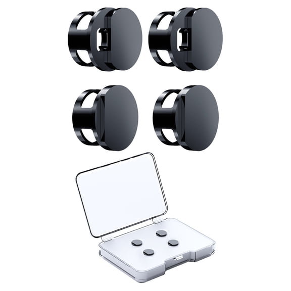 LED Light Blocking Stickers, Smart Glasses Accessories, Reusable Anti-Glare Shield For Eyewear, Blackout LED Blocking Cover Light Blocker Covers for Glasses, Press-On Design(Black-4pcs,0.2x0.2")