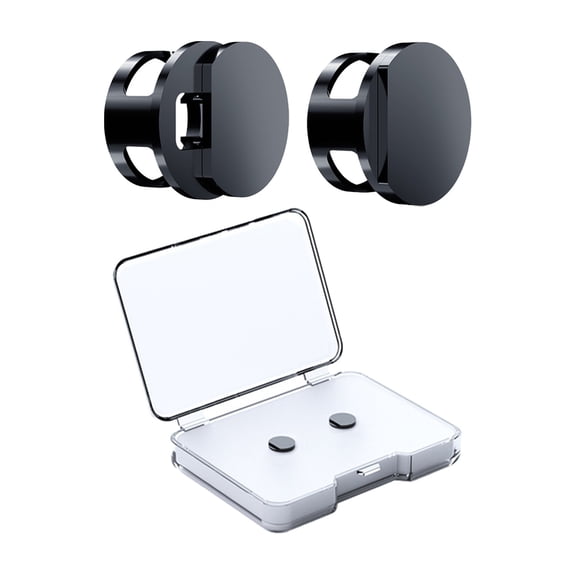 LED Light Blocking Stickers, Smart Glasses Accessories, Reusable Anti-Glare Shield For Eyewear, Blackout LED Blocking Cover Light Blocker Covers for Glasses, Press-On Design(Black-2pcs,0.2x0.2")