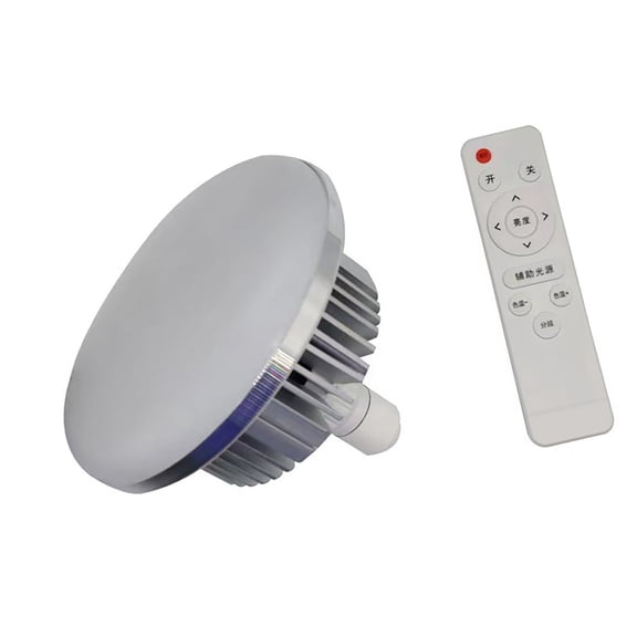 LED Light Bulb 3200K-5500K Photography Lamp Light Bulb Energy Saving Adjustable Brightness E27 Bracket with Remote