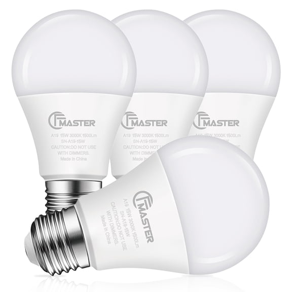 PLUHKN-6 Pack A19 LED Light Bulb, 100W Equivalent, 4000K Cool White ...